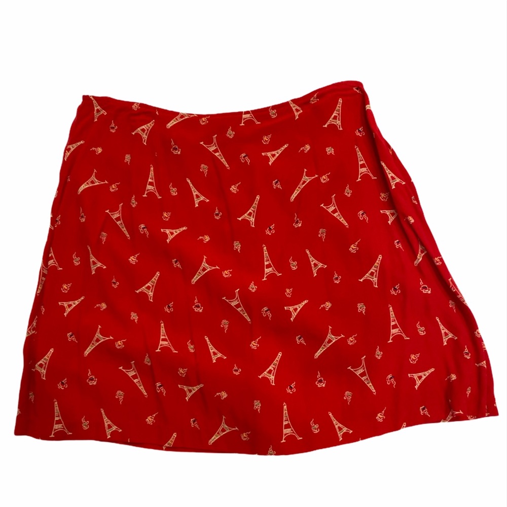 Vintage Compagnie Internationale Express Eiffel Tower print miniskirt